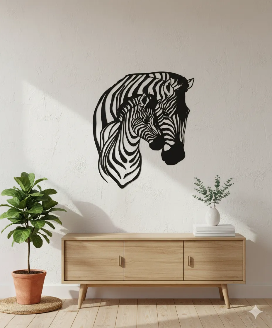 Cuadro Zebra Mama con su cría